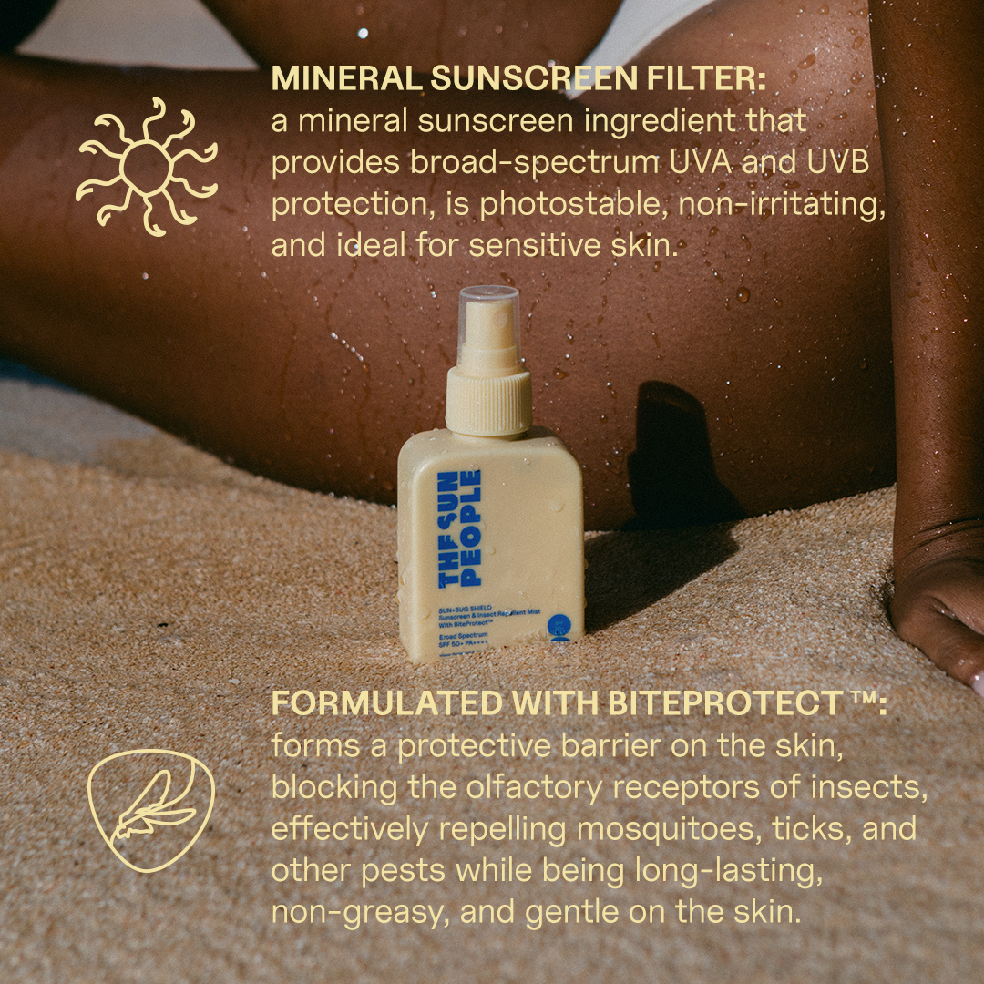 Sun+Bug Shield SPF 50+ PA++++ Face and Body Sunscreen & Insect Repellent Mist 100mL